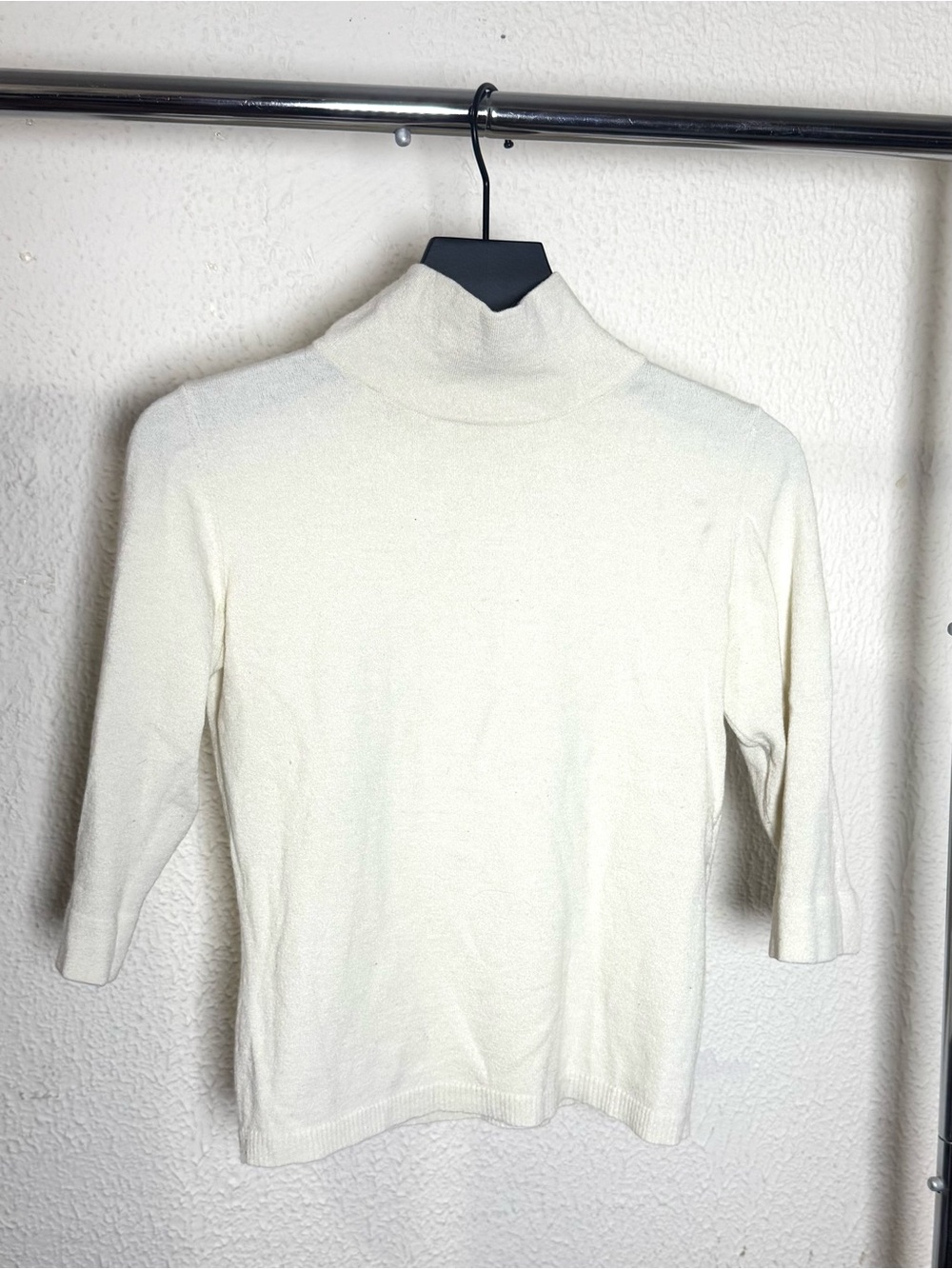 Vintage Max Mara Ivory Wool Blend Turtleneck Sweater
